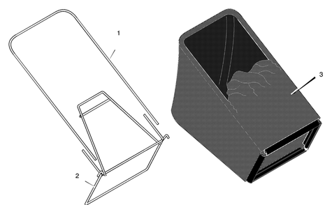 Bag Assembly Diagram and Parts List for 223330X6A 2001 Briggs and Stratton Lawn Mower